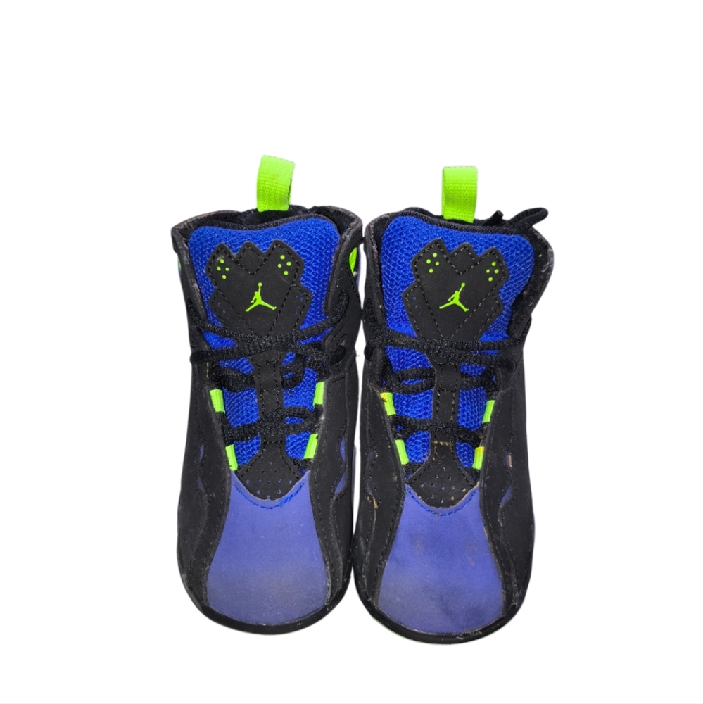Jordan toddler black and neon green Sneakers